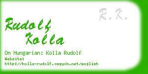 rudolf kolla business card